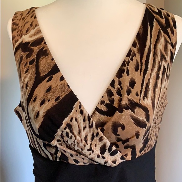 Black and leopard print dress - Picture 3 of 6